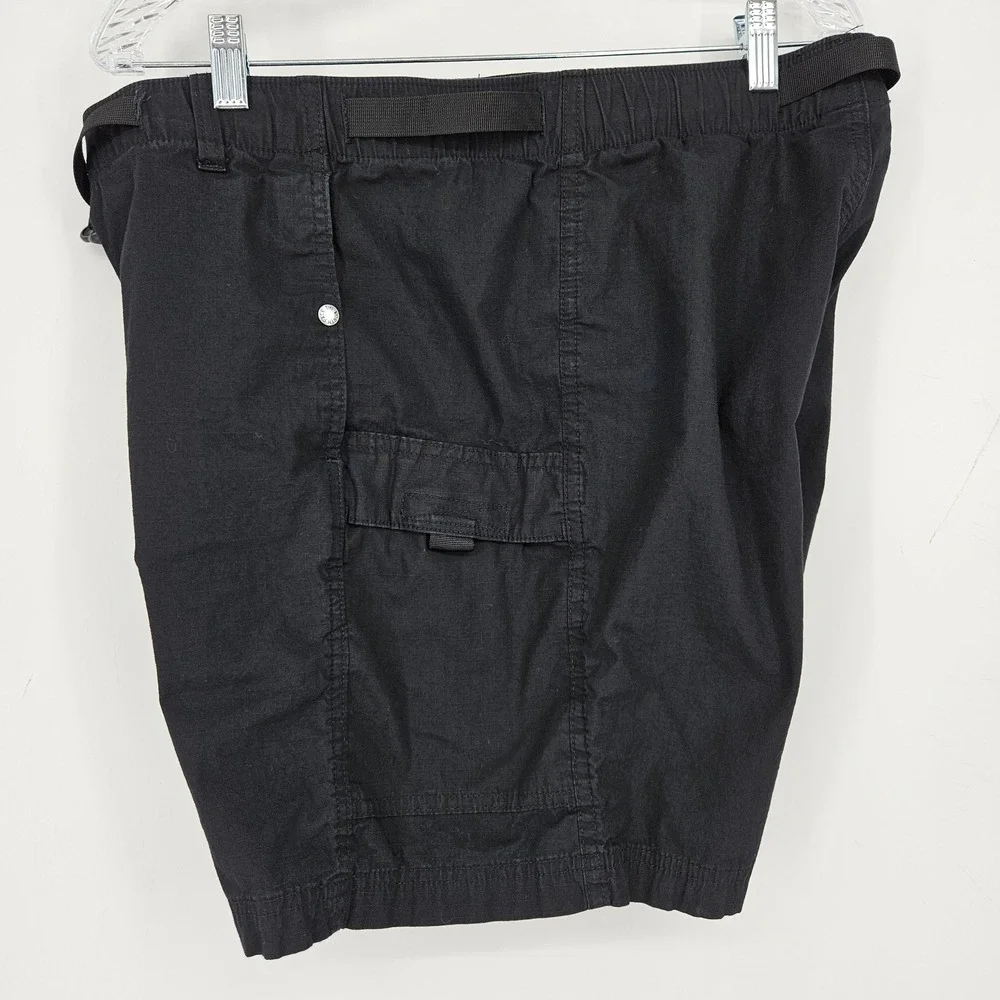 North Face Shorts Mens Large Belted Hiking Outdoor Black Travel Cargo